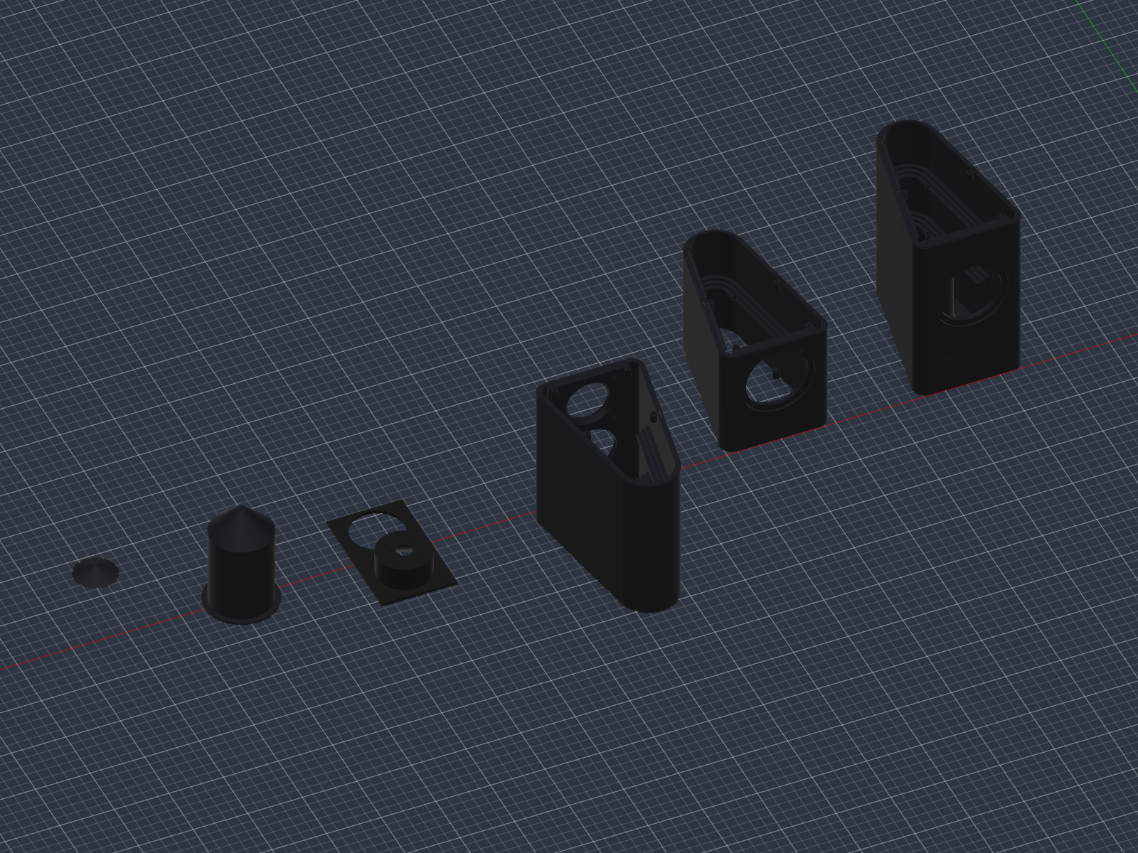 The three Tower 3 sections laid out for printing, the top section upside down
